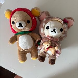Rilakkuma Collected Fawn Deer Happy Natural Time 13.5" Plush San-X Strawberry 2